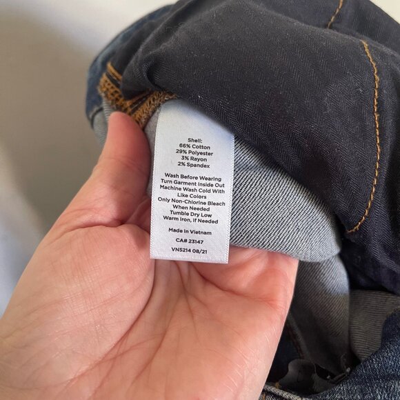 Talbots Women's Plus 18W Sailor Wide Leg Jeans Trousers Button Detail T6 - Picture 10 of 11